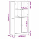 Highboard Sort eg 68 x 37 x 142 cm