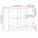 Sideboard Sort eg 100 x 37 x 75,5 cm