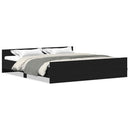 sengestel uden madras 200x200 cm konstrueret træ sort eg