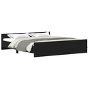 sengestel uden madras 200x200 cm konstrueret træ sort eg