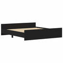 sengestel uden madras 200x200 cm konstrueret træ sort eg