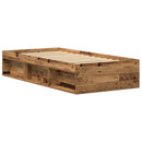 sengeramme uden madras 75x190 cm konstrueret træ antikt træ