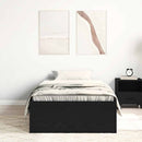 sengeramme 75x190 cm uden madras konstrueret træ sort eg