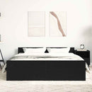 sengestel uden madras 150x200 cm konstrueret træ sort eg