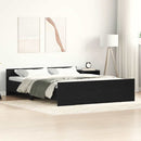 sengestel uden madras 150x200 cm konstrueret træ sort eg