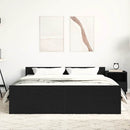 sengestel uden madras 160x200 cm konstrueret træ sort eg