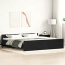 sengestel uden madras sort egetræ 180x200 cm konstrueret træ