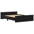 sengestel uden madras 135x190 cm konstrueret træ sort eg