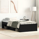 sengeramme 90x200 cm uden madras konstrueret træ sort eg