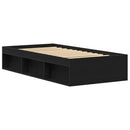 sengeramme 100x200 cm uden madras konstrueret træ sort eg