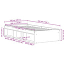 sengeramme 100x200 cm uden madras konstrueret træ sort eg