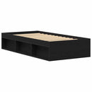 sengeramme 90x190 cm uden madras konstrueret træ sort eg