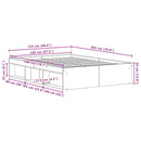 sengestel uden madras 120x200 cm konstrueret træ sort eg