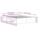 sengestel uden madras 160x200 cm konstrueret træ sort eg