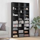 CD Skab Sort eg 101 x 23 x 177,5 cm Konstrueret træ