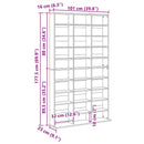 CD Skab Artisan Egetræ 101 x 23 x 177,5 cm Konstrueret træ