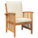 Havesofa Sæt med pude 3 pcs Olie Naturlig Massivt Akacietræ