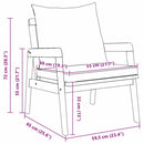Have Stol med pude 2 Stk Olie Naturlig 65 x 59,5 x 72 cm