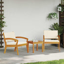 Bistrosæt med pude 3 pcs Brun Polyester