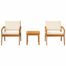 Bistrosæt med pude 3 pcs Brun Polyester