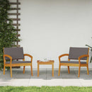 Bistrosæt med pude 3 pcs Brun Polyester