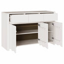 Sideboard Drammen Hvid 114 x 43 x 75,5 cm Massivt fyrretræ