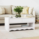 Sofabord Drammen Hvid 99 x 55 x 45 cm Massiv fyrretræ