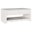 Sofabord Drammen Hvid 99 x 55 x 45 cm Massiv fyrretræ