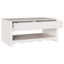 Sofabord Drammen Hvid 99 x 55 x 45 cm Massiv fyrretræ