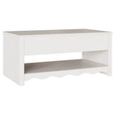 Sofabord Drammen Hvid 99 x 55 x 45 cm Massiv fyrretræ