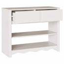 Konsolbord Drammen Hvid 89,5 x 37 x 73 cm Massiv fyrretræ