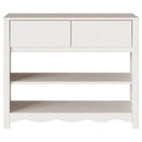 Konsolbord Drammen Hvid 89,5 x 37 x 73 cm Massiv fyrretræ