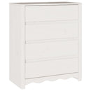 Skuffeskab Drammen Hvid 76,5 x 40 x 91 cm Massivt fyrretræ