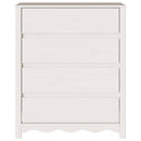 Skuffeskab Drammen Hvid 76,5 x 40 x 91 cm Massivt fyrretræ