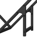 brændestativ 50x25x50 cm koldvalset stål sort