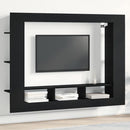 TV-skab Vægmonteret Sort eg 152 x 22 x 113 cm Konstrueret træ