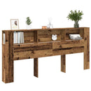 Hovedgærde Skab med hylde Gammelt træ 220 x 18,5 x 102,5 cm