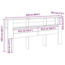 Hovedgærde Skab med hylde Gammelt træ 220 x 18,5 x 102,5 cm