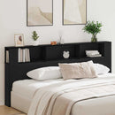 Hovedgærde Skab Sort eg 220 x 18,5 x 102,5 cm Konstrueret træ