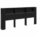Hovedgærde Skab Sort eg 220 x 18,5 x 102,5 cm Konstrueret træ