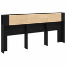 Hovedgærde Skab Sort eg 220 x 18,5 x 102,5 cm Konstrueret træ