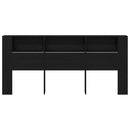 Hovedgærde Skab Sort eg 220 x 18,5 x 102,5 cm Konstrueret træ