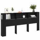 Hovedgærde Skab Sort eg 220 x 18,5 x 102,5 cm Konstrueret træ