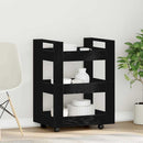Køkkenvogn Sort eg 60 x 45 x 80 cm Konstrueret træ