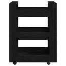 Køkkenvogn Sort eg 60 x 45 x 80 cm Konstrueret træ