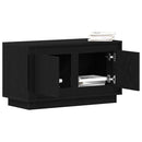 TV-skab Sort eg 80 x 35 x 45 cm Konstrueret træ