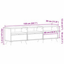 TV-skab Gammelt træ 150 x 30 x 44,5 cm Konstrueret træ