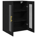 Vægskab Vægmonteret Sort eg 69,5 x 34 x 90 cm Konstrueret træ