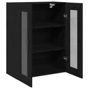 Vægskab Sort eg 69,5 x 34 x 90 cm Konstrueret træ
