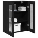 Vægskab Vægmonteret Sort eg 69,5 x 34 x 90 cm Konstrueret træ